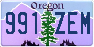 OR license plate 991ZEM