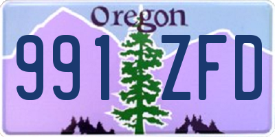 OR license plate 991ZFD