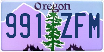 OR license plate 991ZFM