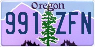 OR license plate 991ZFN