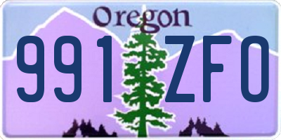 OR license plate 991ZFO