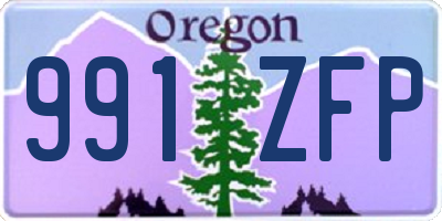 OR license plate 991ZFP