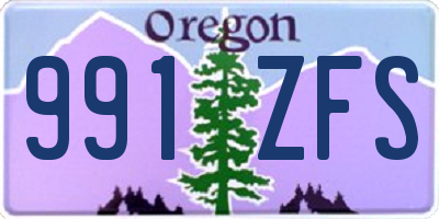 OR license plate 991ZFS