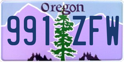 OR license plate 991ZFW