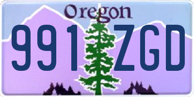 OR license plate 991ZGD