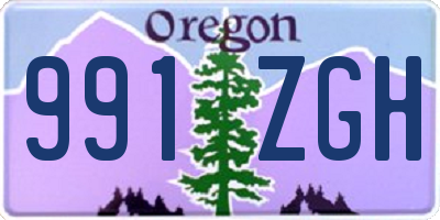 OR license plate 991ZGH