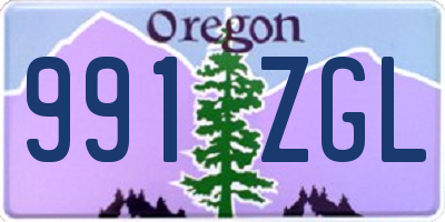 OR license plate 991ZGL