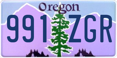 OR license plate 991ZGR