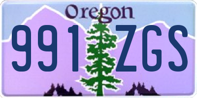 OR license plate 991ZGS