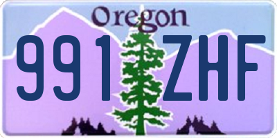 OR license plate 991ZHF