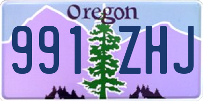 OR license plate 991ZHJ