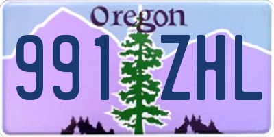 OR license plate 991ZHL