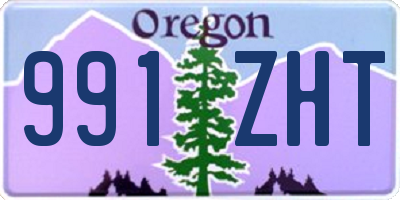 OR license plate 991ZHT