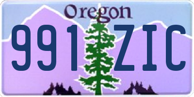 OR license plate 991ZIC