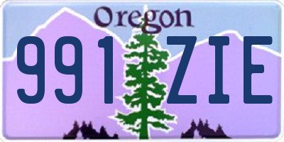 OR license plate 991ZIE