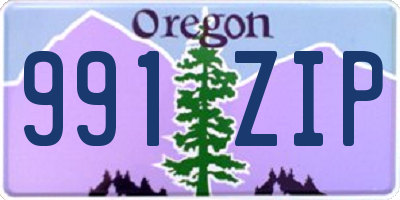 OR license plate 991ZIP