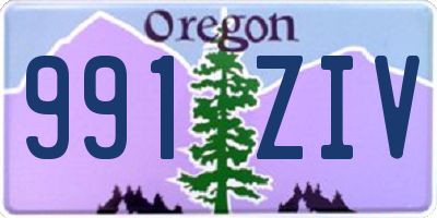 OR license plate 991ZIV