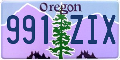 OR license plate 991ZIX