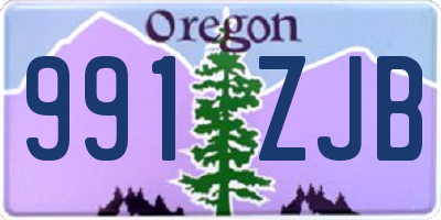 OR license plate 991ZJB