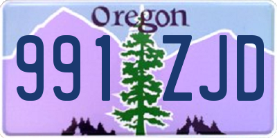 OR license plate 991ZJD