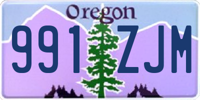 OR license plate 991ZJM