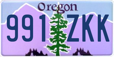 OR license plate 991ZKK