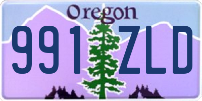 OR license plate 991ZLD