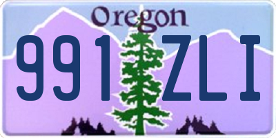 OR license plate 991ZLI