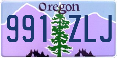 OR license plate 991ZLJ