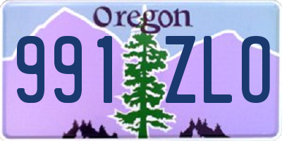 OR license plate 991ZLO