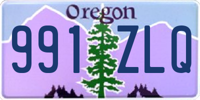 OR license plate 991ZLQ