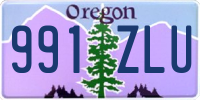 OR license plate 991ZLU