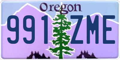 OR license plate 991ZME