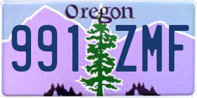 OR license plate 991ZMF