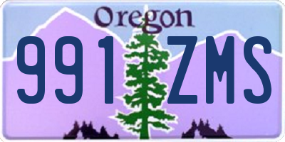 OR license plate 991ZMS