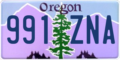 OR license plate 991ZNA