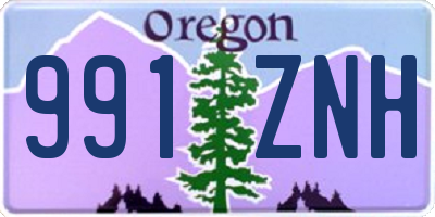 OR license plate 991ZNH