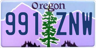 OR license plate 991ZNW