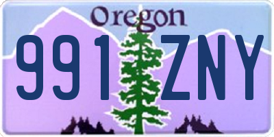 OR license plate 991ZNY