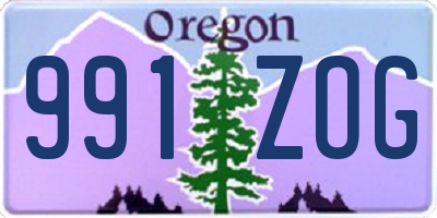 OR license plate 991ZOG