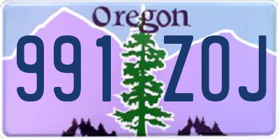 OR license plate 991ZOJ