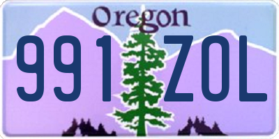 OR license plate 991ZOL