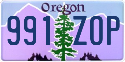 OR license plate 991ZOP