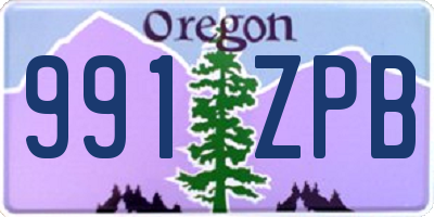 OR license plate 991ZPB