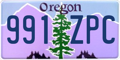 OR license plate 991ZPC