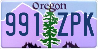 OR license plate 991ZPK