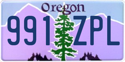 OR license plate 991ZPL