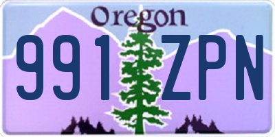 OR license plate 991ZPN