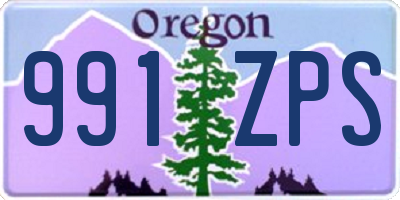 OR license plate 991ZPS