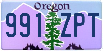 OR license plate 991ZPT